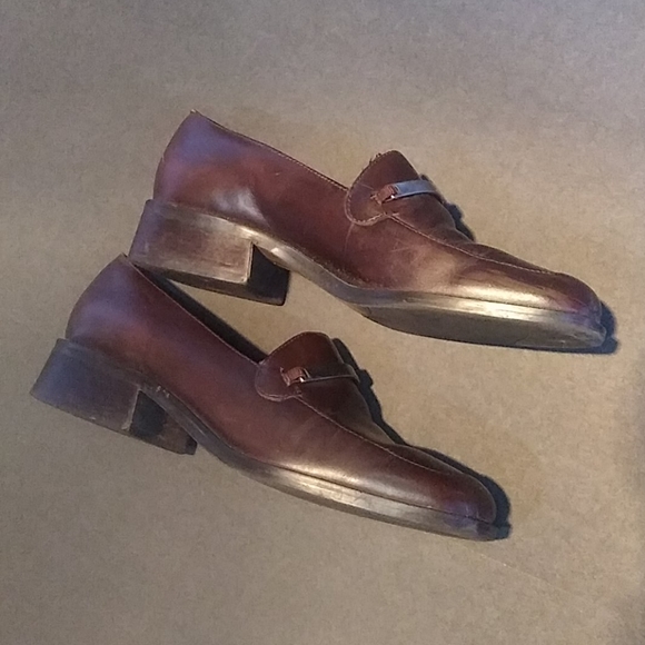Aldo Brown Leather Loafers Size 6 - Picture 2 of 6